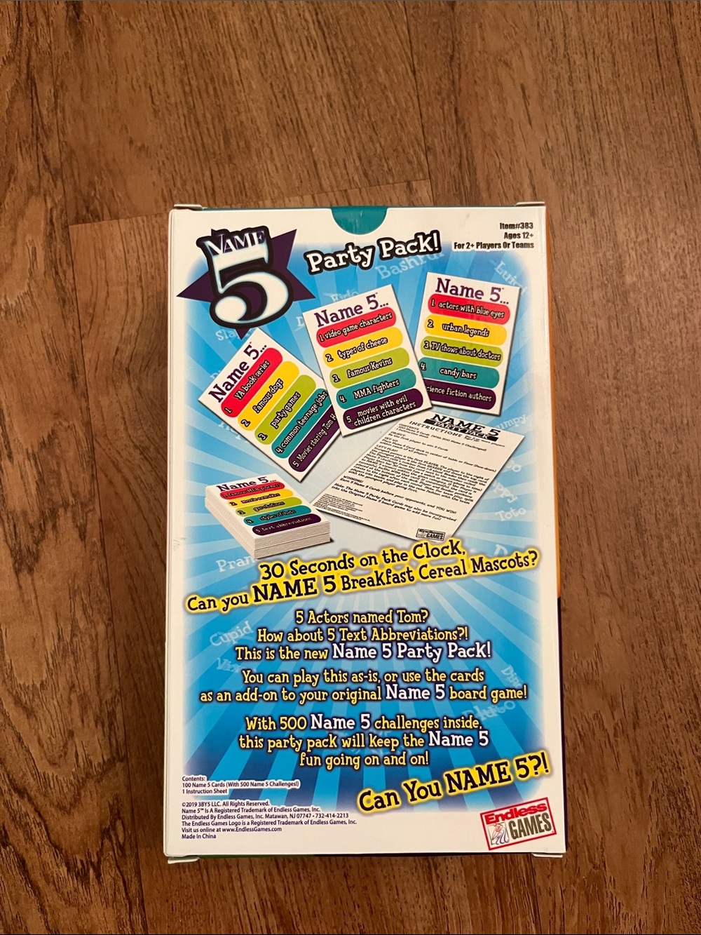 Name 5 Game - Picture 2 of 3